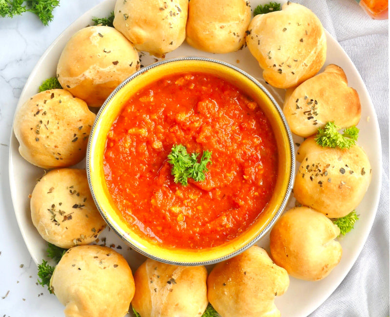 Vegan Cheese Bread Balls with Bolognese Ragu Dip – A Cheesy Italian De – VEGALIANO