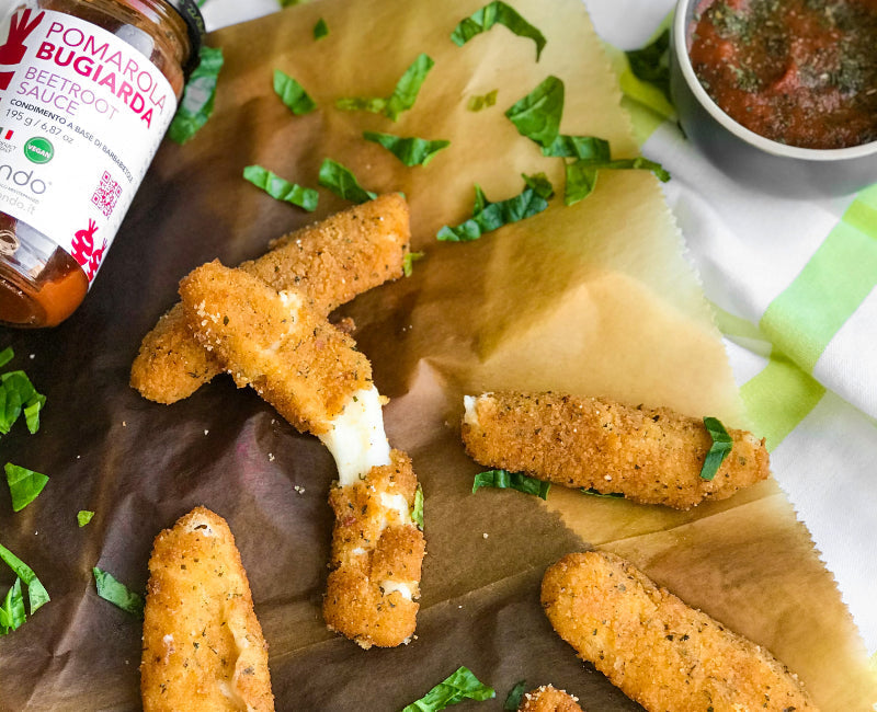 Crispy Vegan Mozzarella Sticks with Gondino Parmesan – A Perfect Snack – VEGALIANO