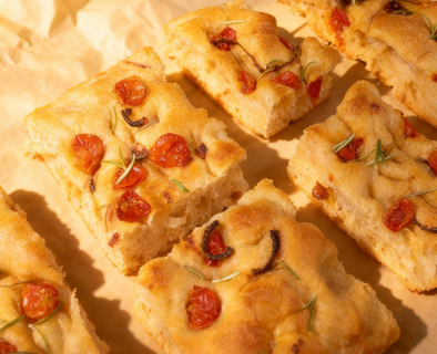 Easy Vegan Focaccia with Cherry Tomatoes